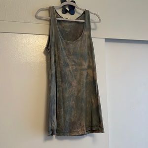 Zara green tye dye tank dress